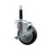 Service Caster 4'' Black Poly Swivel 3/4'' Expanding Stem Caster with Brake SCC-EX20S414-PPUB-BLK-TLB-34 - alternate 1